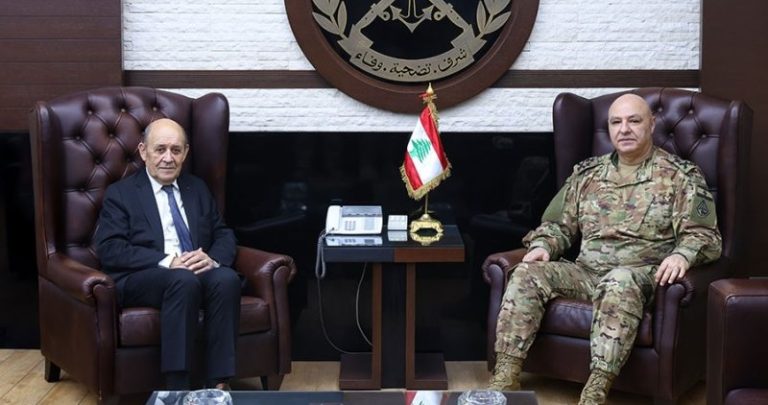 لودريان بعد زيارته قائد الجيش: الدعم سيستمر للمؤسسة العسكرية