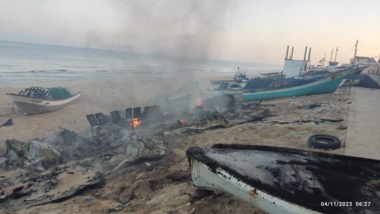 الإحتلال يدمر 14 قارب صيد في رفح