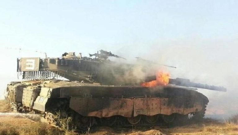 “القسام” تستهدف دبابة للعدو في خان يونس