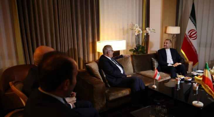 عبد اللهيان: إيران ولبنان في حصن واحد