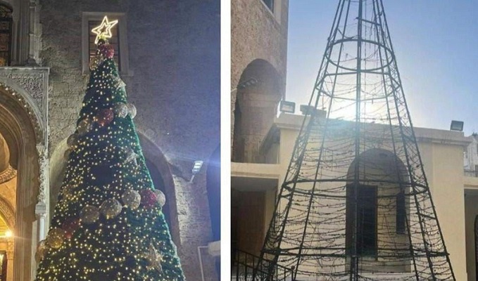 اليكم من أحرق شجرة الميلاد في طرابلس؟