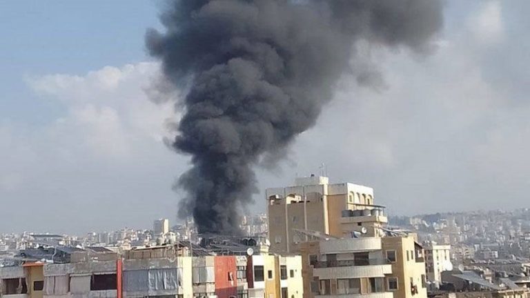 بالفيديو.. حريق في صيدا