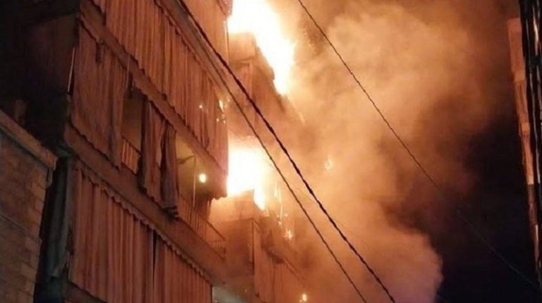 بالفيديو.. حريق في الشياح