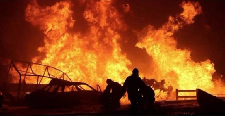 بالفيديو.. قتلى وجرحى بانفجار صهريج غاز في منغوليا