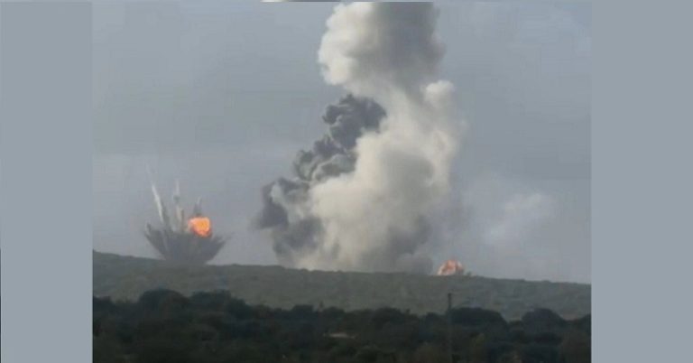 بالفيديو.. غارات تستهدف بلدة الناقورة