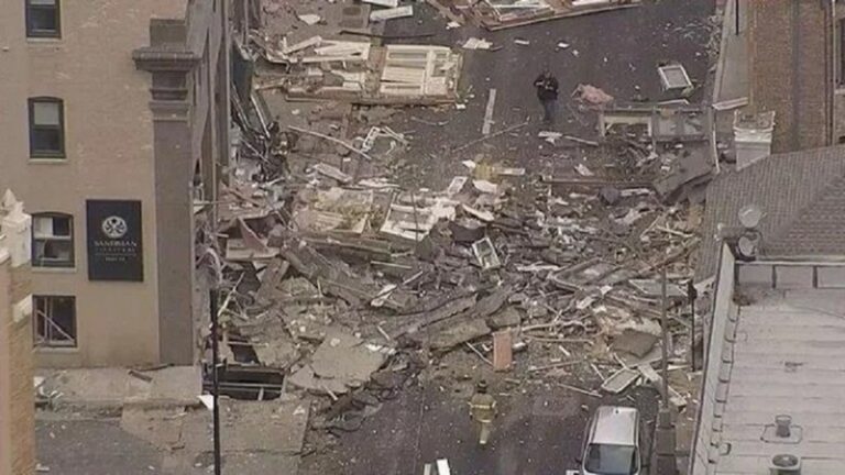 بالفيديو ـ 21 إصابة بانفجار غاز في فندق أميركي