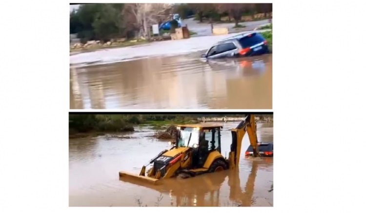 انجراف التربة وقطع بعض الطرق بعد فيضان نهر الليطاني