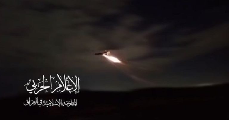 بالفيديو.. “المقاومة العراقية” تستهدف قاعدة أميركية في “أربيل” بالطيران المسير