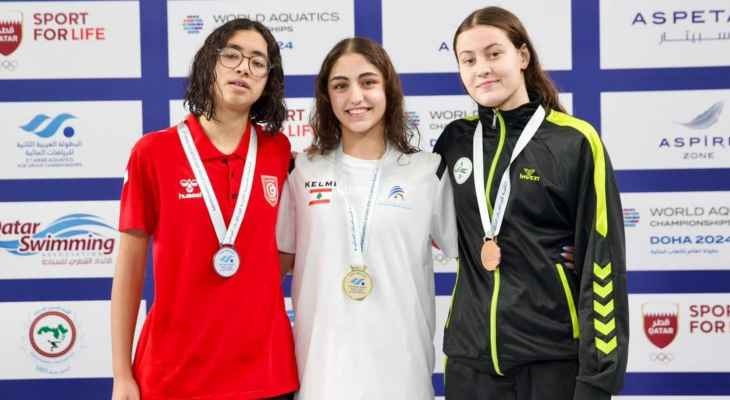 لبنان يواصل تألقه في البطولة العربية للألعاب المائية