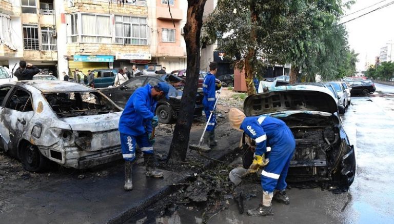 بالفيديو.. استهداف سائق جرافة في الضاحية الجنوبية