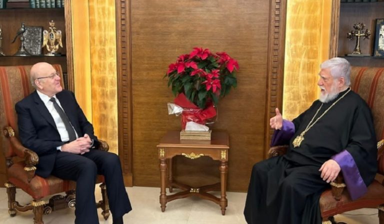 ميقاتي زار كاثوليكوس الكنيسة الأرمنيّة مهنئاً بالميلاد