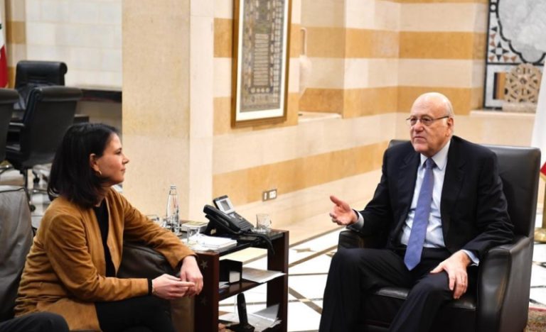 ميقاتي يلتقي وزيرة خارجية ألمانيا