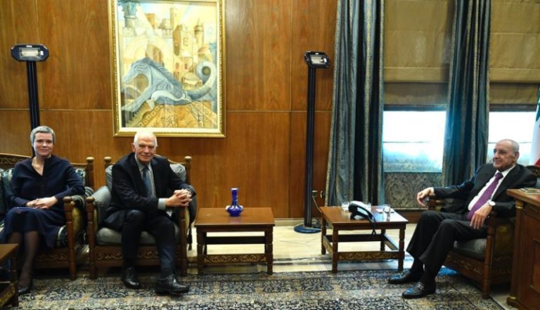 بري لبوريل: لبنان ملتزم بالشرعية الدولية