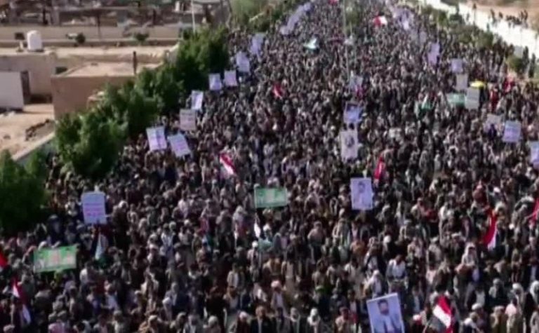 بالفيديو.. مسيرات حاشدة في اليمن نصرة لغزة