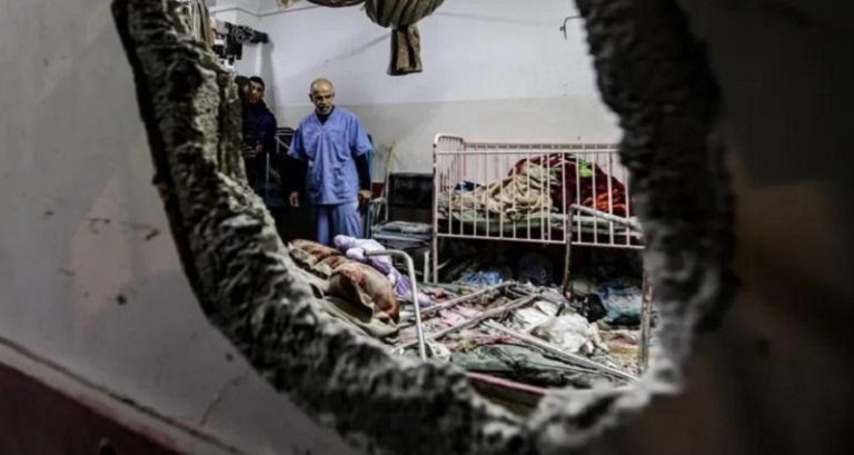 مستشفى ناصر في خان يونس خرج عن الخدمة