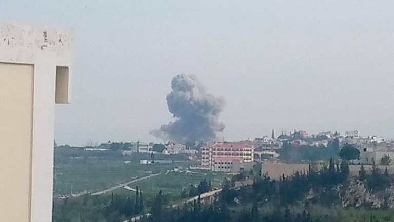 بالفيديو.. غارة على محيط البيسارية