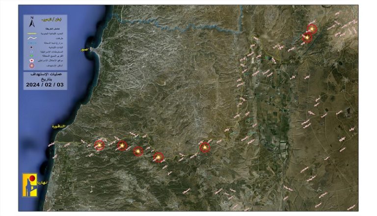 ملخص عمليات المقاومة ضد العدو بتاريخ 3-2-2024