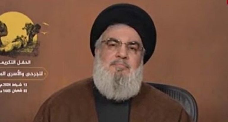 نصر الله: فتح الجبهة اللبنانية كان بالدرجة الأولى لمنع انتصار “إسرائيل”