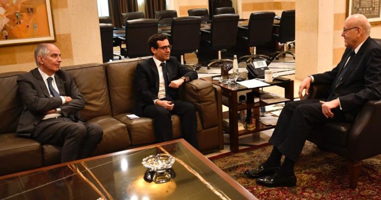 سيجورنيه بعد لقاء ميقاتي: لحفظ التهدئة في الجنوب وانتخاب رئيس للبنان