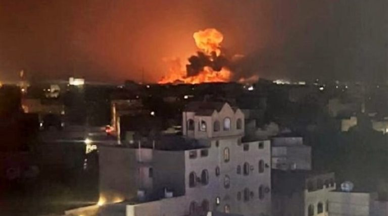 عدوان أميركي بريطاني على الكدن في الحديدة اليمنية