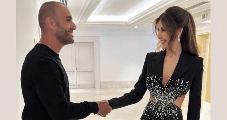 بالفيديو والصور.. نانسي عجرم تصافح صهيوني