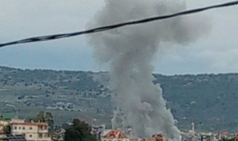 غارة صهيونية على بلدة بليدا