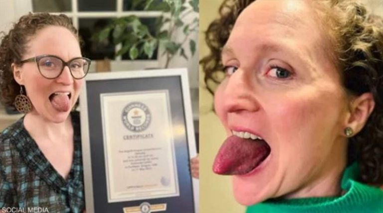 أميركية تدخل “غينيس” من خلال لسانها!