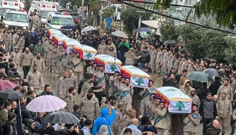 بالفيديو.. تشييع شهداء مجزرة النبطية