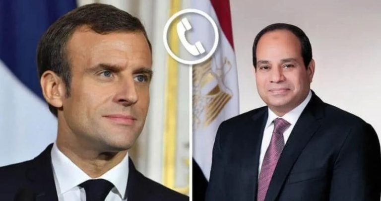 السيسي وماكرون: لضمان تحقيق تقدم يؤدي لحقن الدماء في غزة