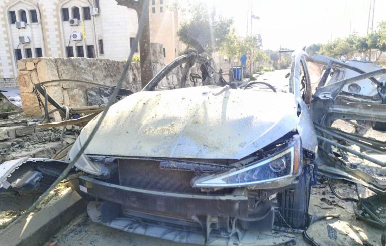 بالصورة والفيديو.. غارة صهيونية على سيارة في كونين