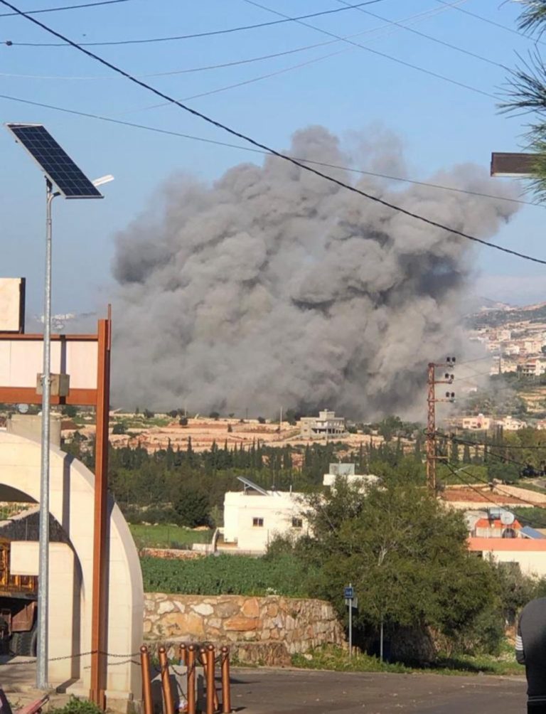 غارة صهيونية على جبال البطم وزبقين والوزاني