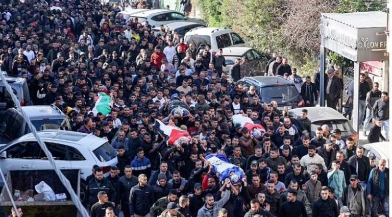 الإضراب يعمّ جنين ومخيمها حداداً على الشهداء