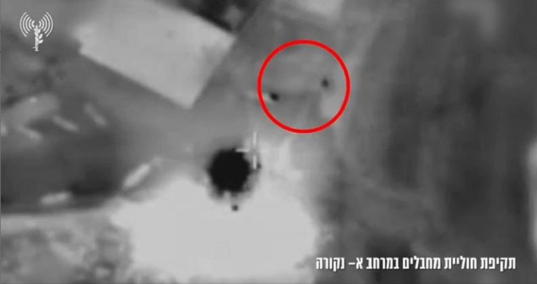 بالفيديو.. العدو ينشر مشاهد الغارة على طيرحرفا