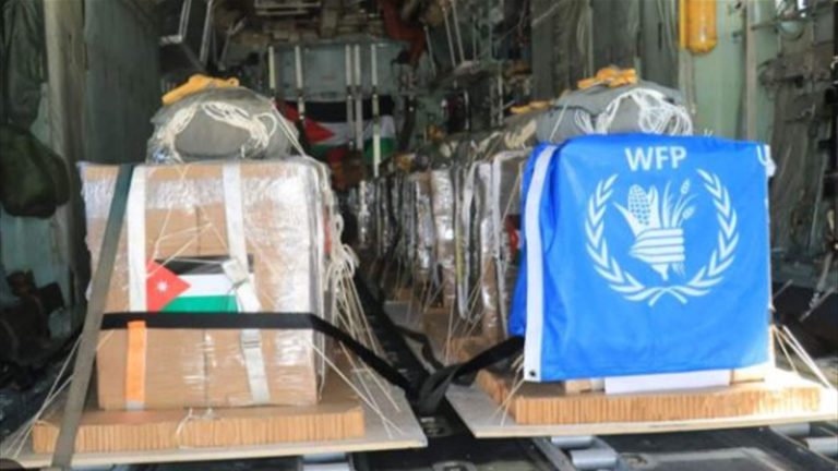 إنزال مساعدات أردنية في قطاع غزة