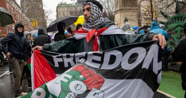 بالفيديو.. تظاهرات في الولايات المتحدة تنديداً بالعدوان على غزة