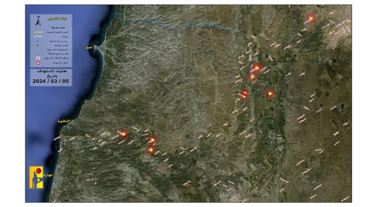 ملخص عمليات المقاومة ضد العدو بتاريخ 5-3-2024
