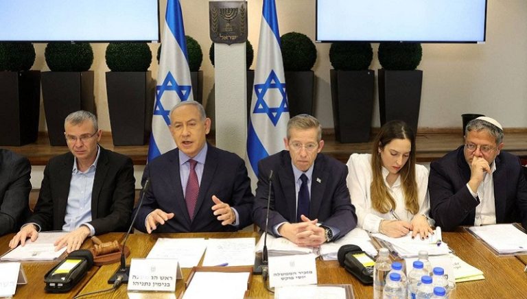 مجلس الحرب الصهيوني يجتمع في ملجأ محصّن