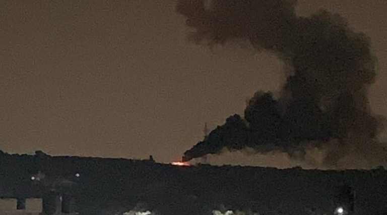 انفجار ضخم قرب بلدة عزون شرق قلقيلية