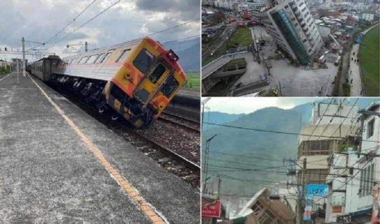 بالفيديو ـ مشاهد رعب في تايوان: زلزال بقوة 7.5 درجات