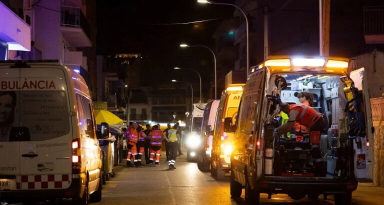 بالفيديو.. قتلى وجرحى بانهيار مطعم في إسبانيا