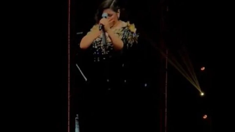 بالفيديو.. شيرين تنهار بالبكاء على المسرح!