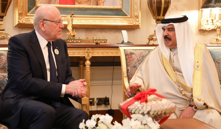 ملك البحرين عرض مع ميقاتي الأوضاع والعلاقات الثنائية