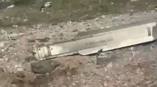 بالفيديو.. صاروخ لم ينفجر مكان الغارة في الزهراني