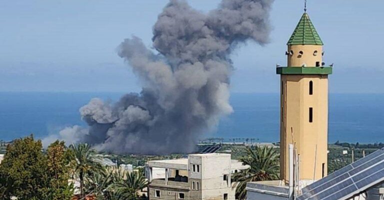 بالفيديو ـ غارة على النجارية