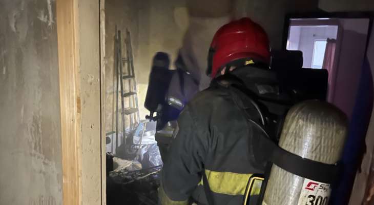 إخماد الحريق في سن الفيل