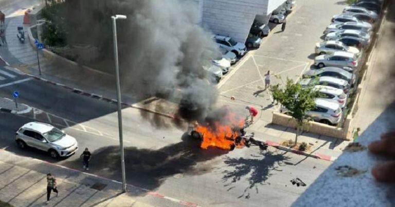 قتيلة وجرحى بانفجار سيارة في “عسقلان” (فيديو)