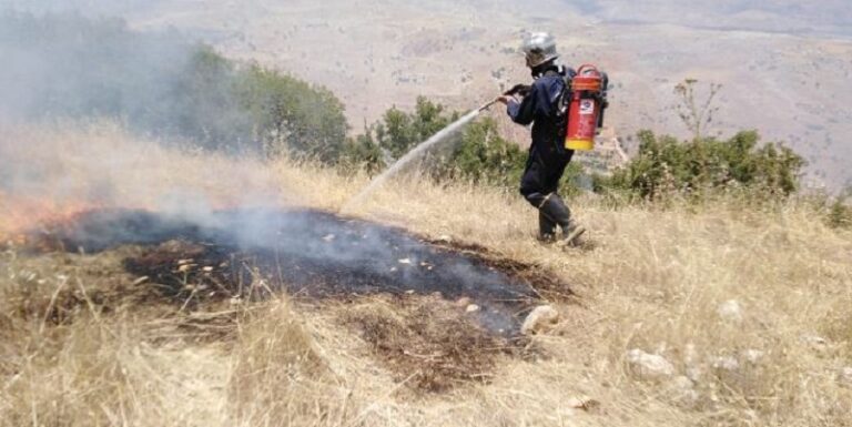 حريق كبير في خراج بلدة لبايا