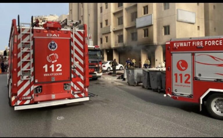 بالصور والفيديو.. قتلى وجرحى بحريق في الكويت
