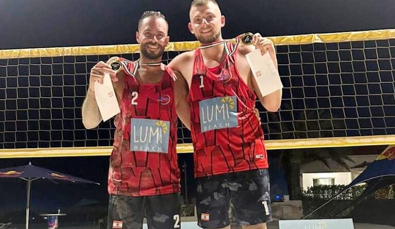 صليبا والنجار بطلا دورة دولية بالكرة الطائرة الشاطئية في دبي