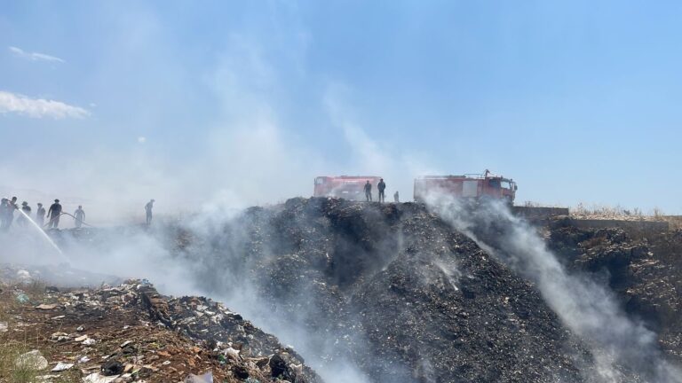 حريق بسبب إرتفاع الحرارة في سحمر